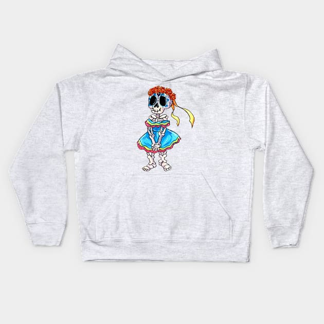 La Muerta Kids Hoodie by LittleGreenHat